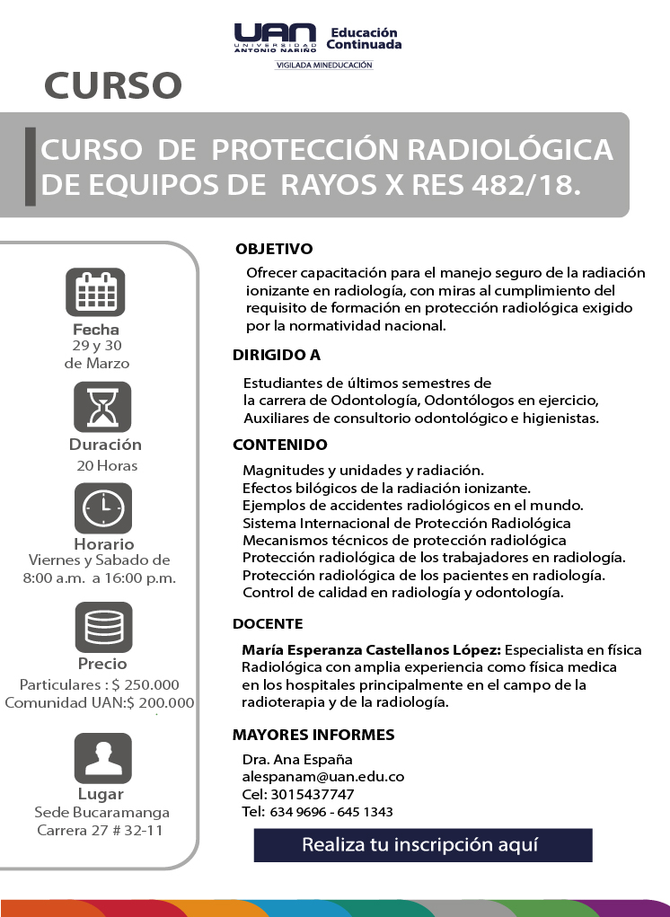 CursoProteccionRadiologicaEquiposRayos X Bucaramanga2019 Mailing