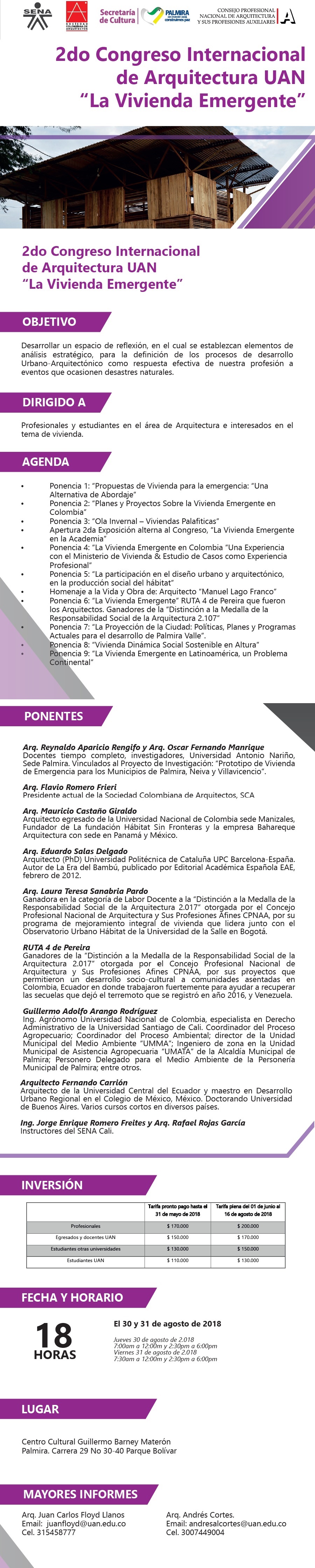 Mailing2doCongresoInternacionalArquitecturaUAN Palmira2018