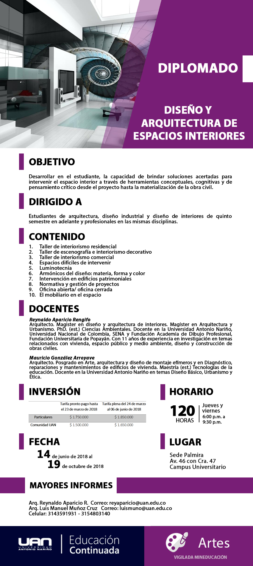 MailingDiplomadoDisenoArquitecturaEspaciosInteriores Palmira2018
