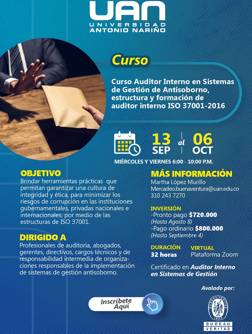 AuditorInternoSGA ISO37001 2016 BuenaventuraVirtual M