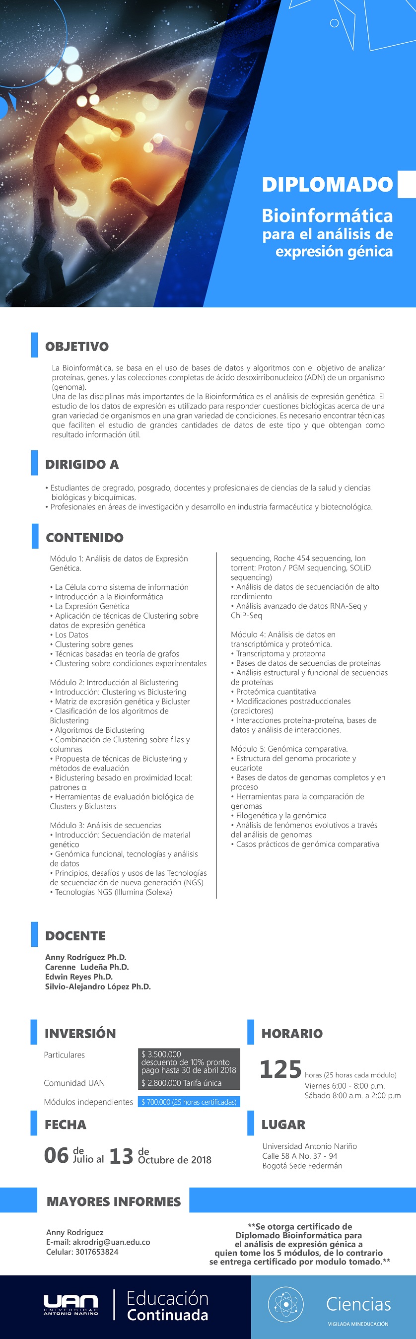 MailingDiplomadoBioinformaticaAnalisisExpresionGenica Federman2018
