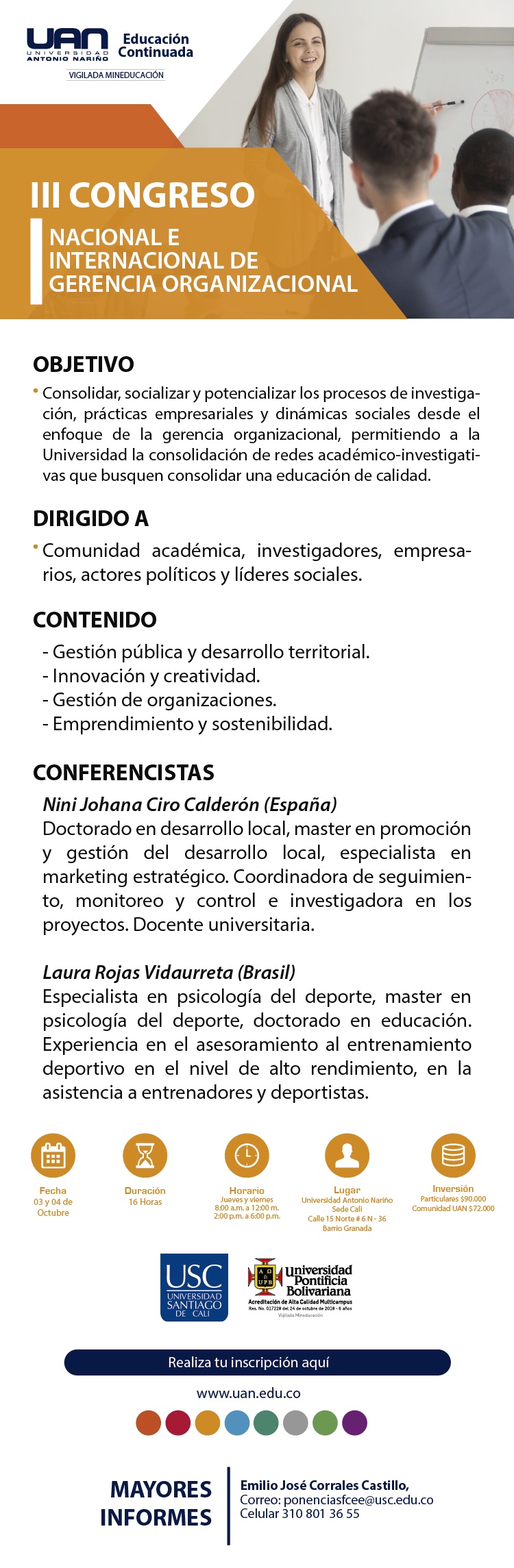 3erCongresoNacionalInternacionalGerenciaOrganizacional Cali2019 M