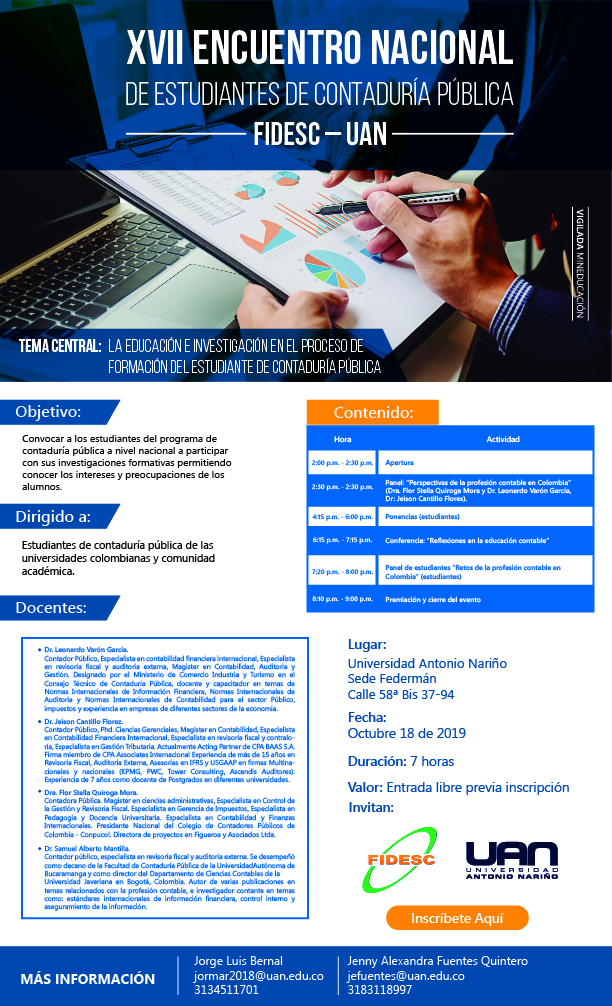17EncuentroNacionalEstudiantesContaduriaPublicaFIDESC Federman2019 M