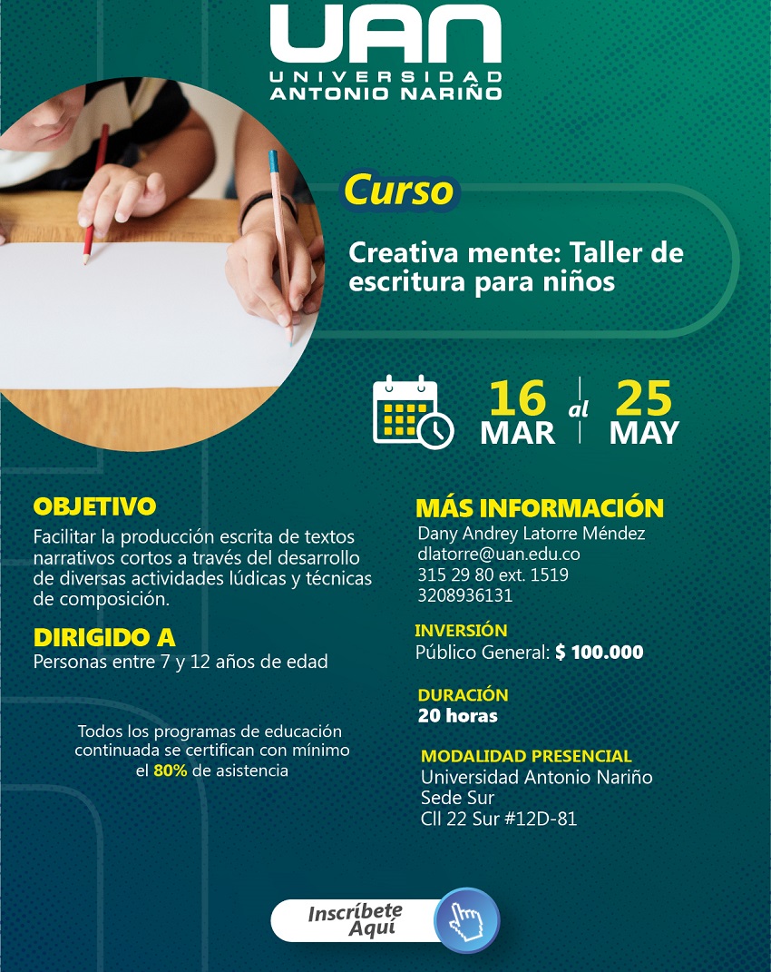 CreativaMenteTallerEscrituraNinios SurPresencial1 2024 M