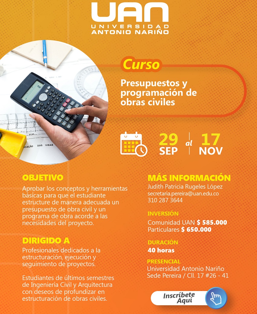 PresupuestoProgramacionObrasCiviles PereiraPresencial M