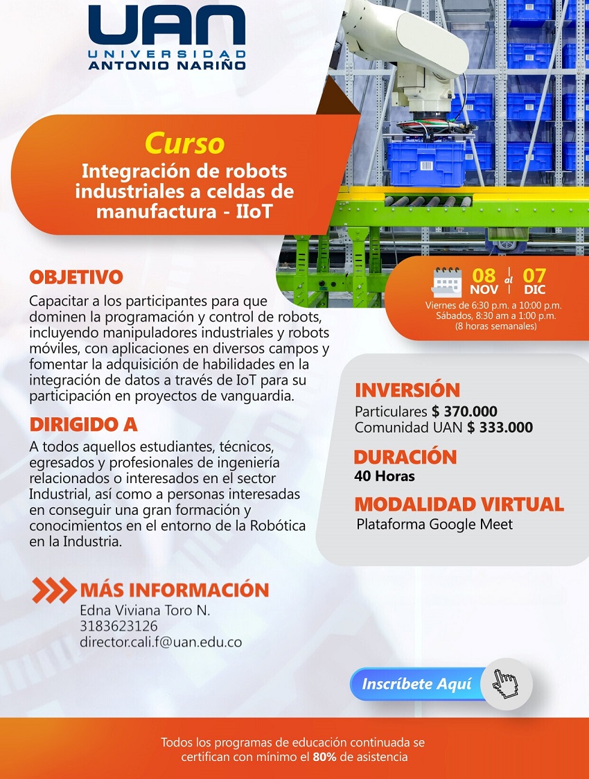 IntergracionRobotsIndustrialesCeldasManufactura IIoT CaliVirtual M