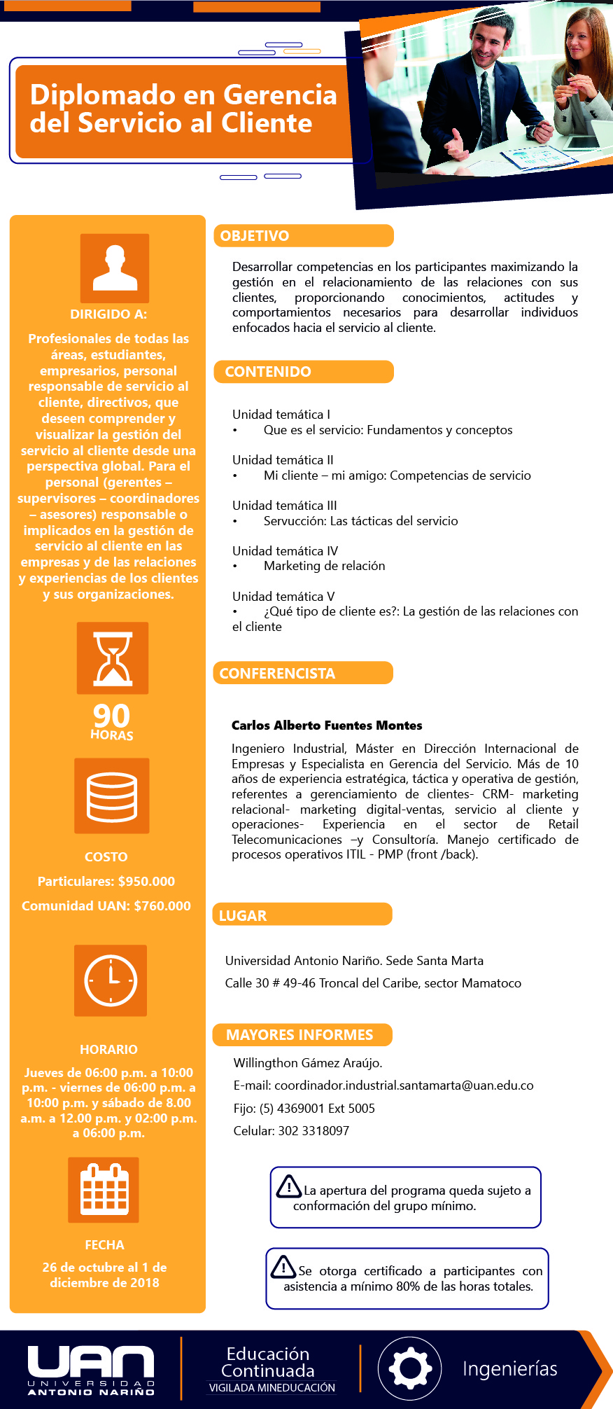 MailingDiplomadoGerenciaServicioCliente SantaMarta2018