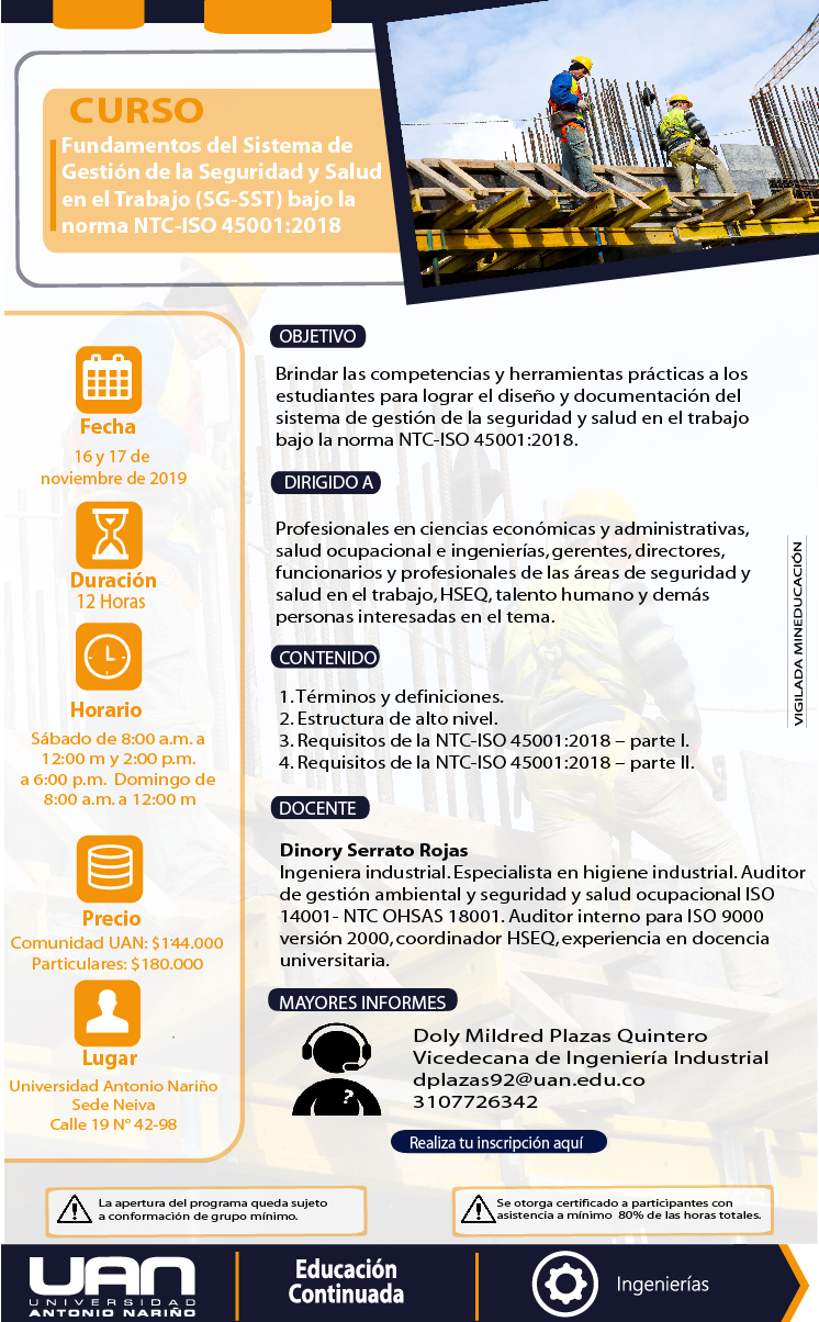 FundamentosSGSSTBajoNormaNTCISO45001 Neiva2019 M