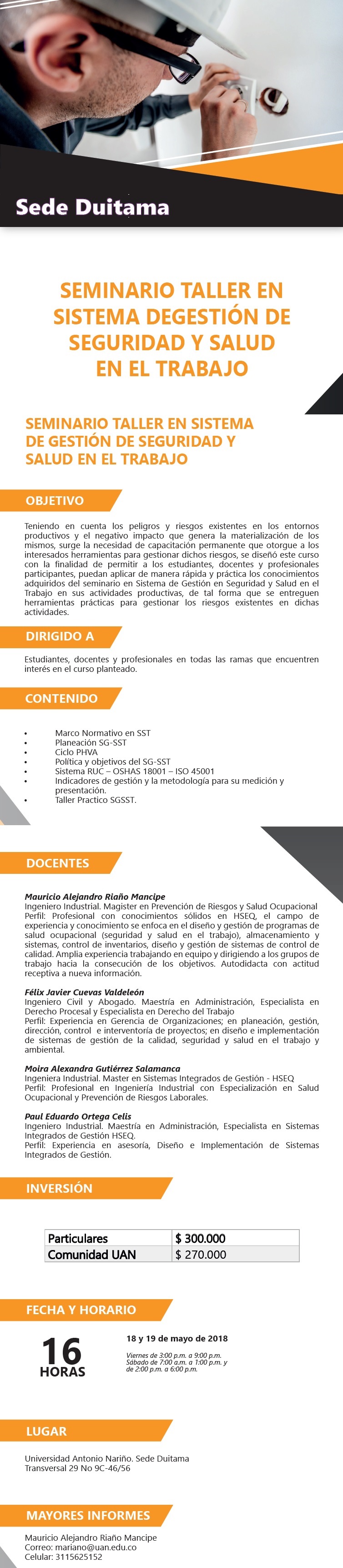 MailingSeminarioTallerSistemaGestionSST Duitama1 2018
