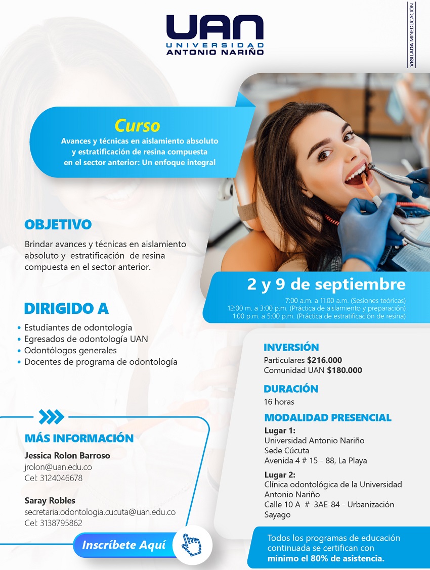 AvancesTecnicasAislamientoAbsolutoEstratificacionResinas CucutaPresencial M