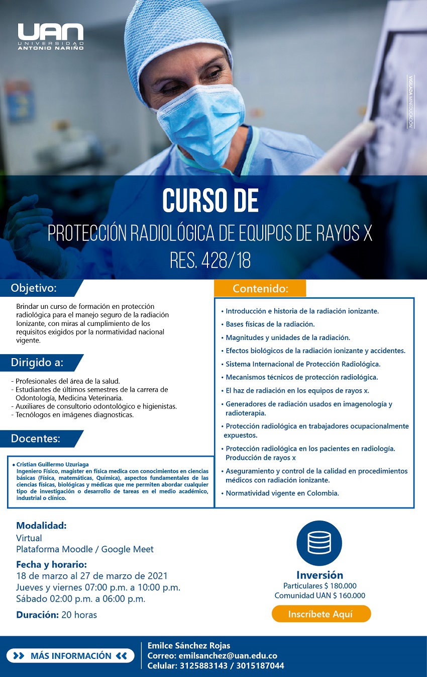 ProteccionRadiologicaEquiposRayosX PopayanVirtual12021 M