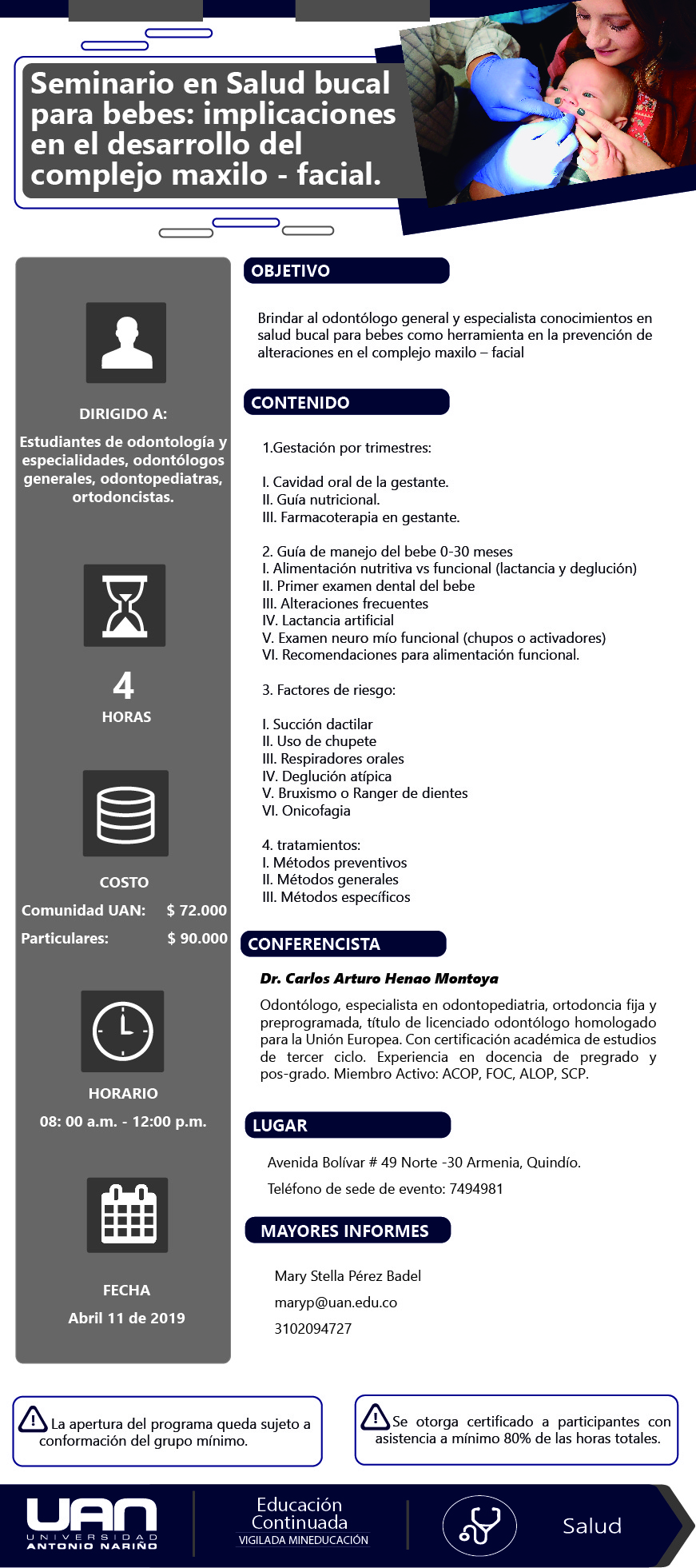 SeminarioSaludBucalParaBebes Armenia2019 Mailing