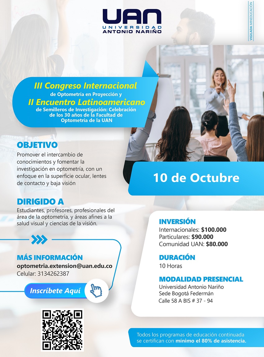 IIICongresoInternacionalOptometriaProyeccionIIEncuentroLatinoamericanoSI FedermanPresencial M