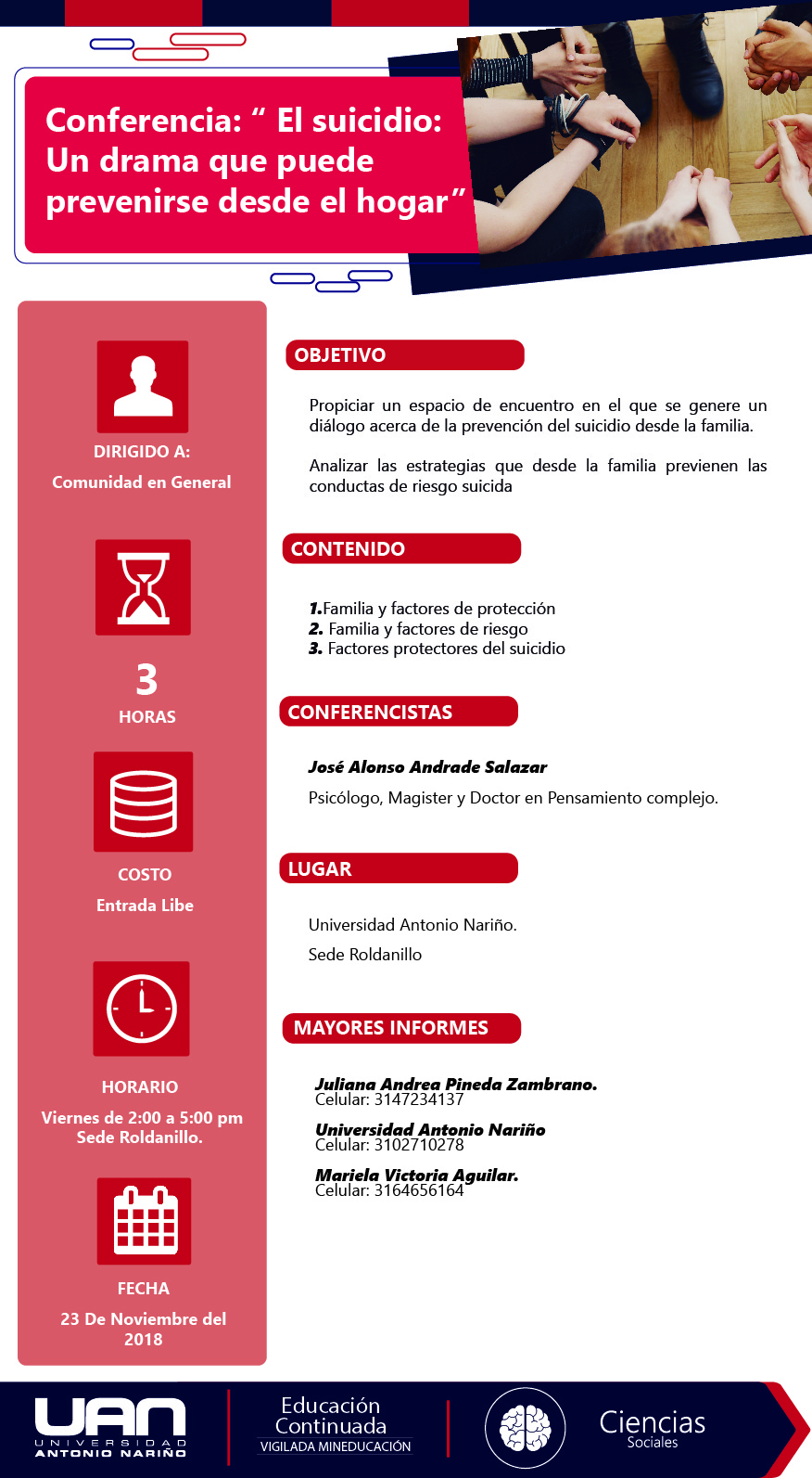 ConferenciaSuicidioDramaPuedePrevenirse Roldanillo2018 Mailing