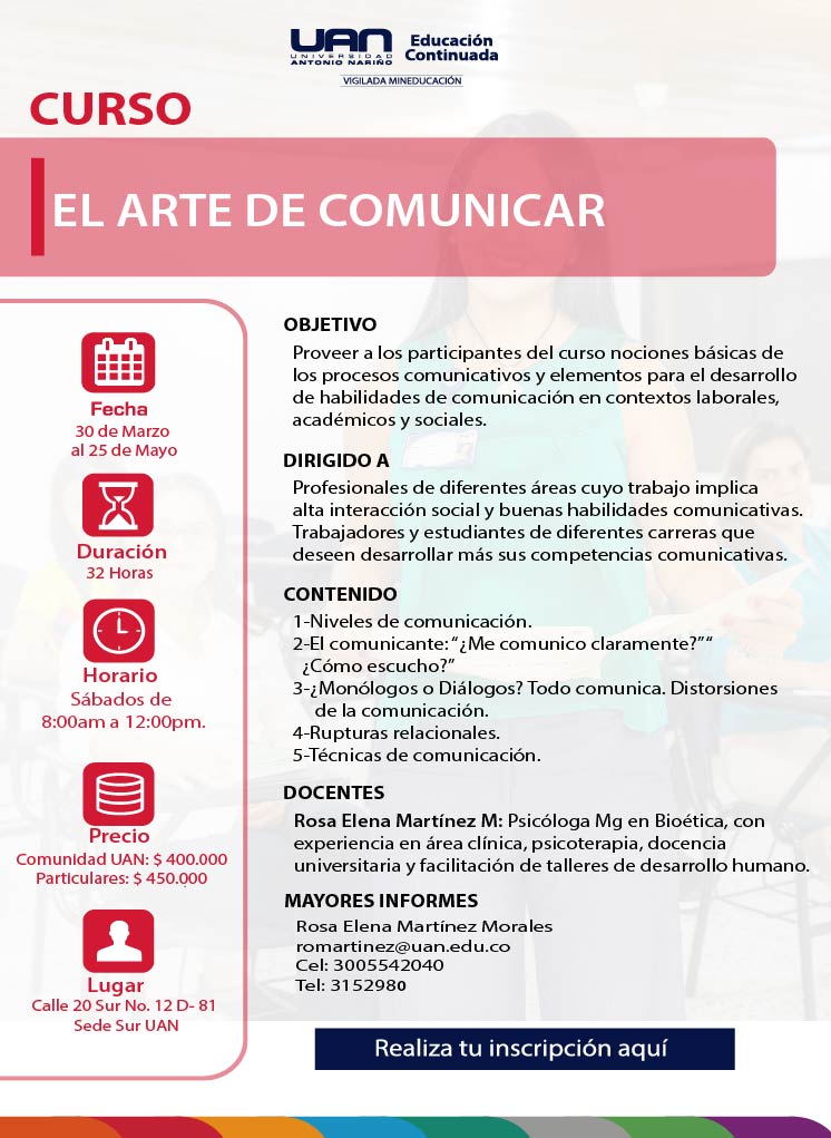 CursoArteComunicar Sur2019 Mailing