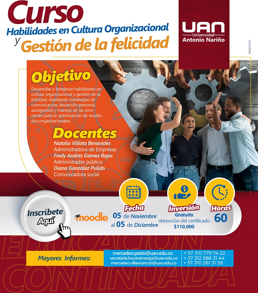 HabilidadesCulturaOrganizacionalGestionFelicidad BucaramangaPastoVillavicencioVirtual2021 M