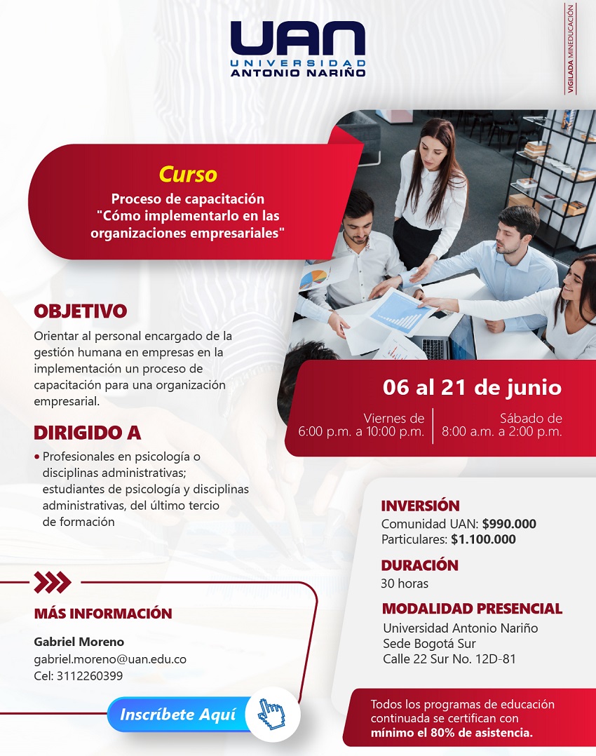 ProcesoCapacitacionComoImplementarloOrganizacionesEmpresariales SurPresencial M