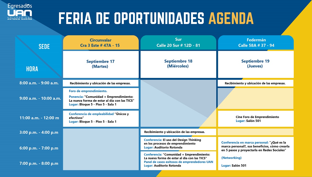 FeriaOportunidades Agenda