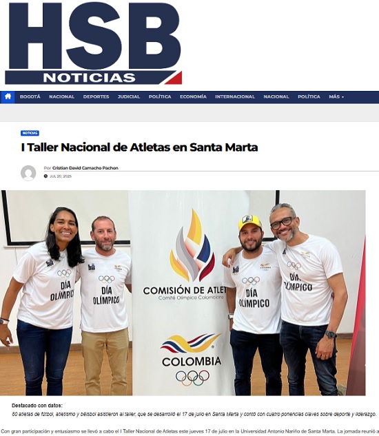 I Taller Nacional de Atletas en Santa Marta
