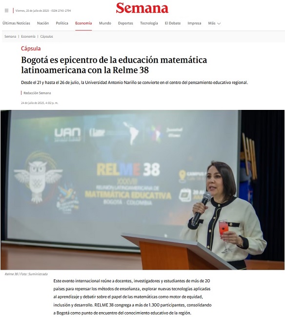 Bogotá es epicentro de la educación matemática latinoamericana con la RELME 38