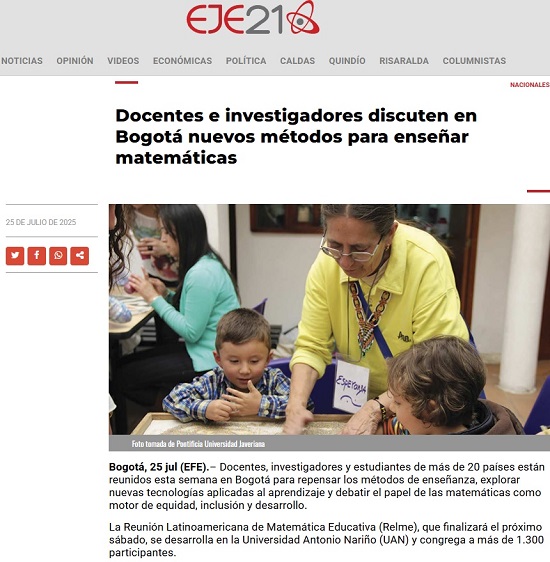Docentes e investigadores discuten en Bogotá nuevos métodos para enseñar matemáticas