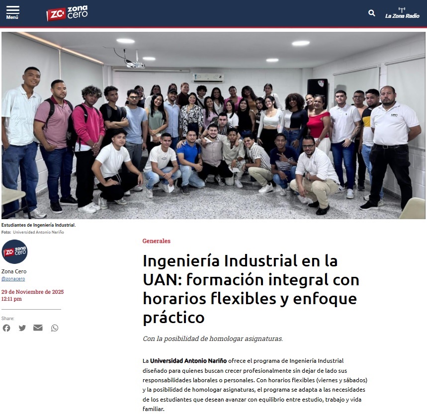 Ingeniería Industrial en la UAN: formación integral con horarios flexibles y enfoque práctico