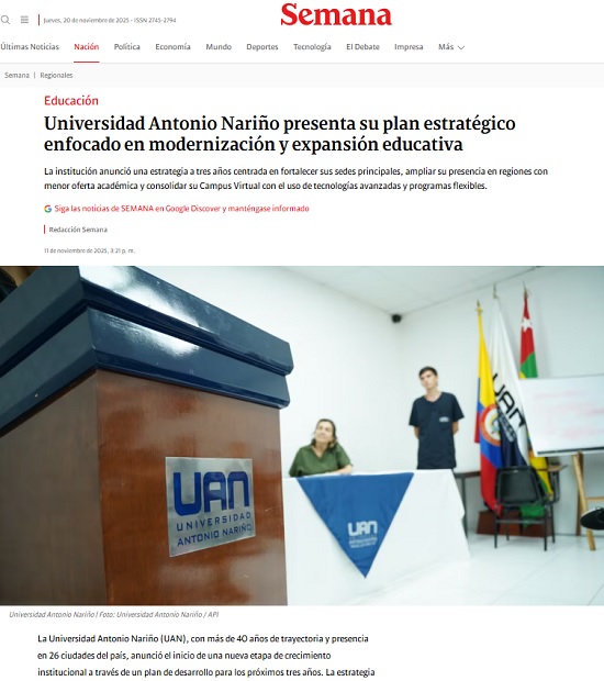 Universidad Antonio Nariño presenta su plan estratégico enfocado en modernización y expansión educativa