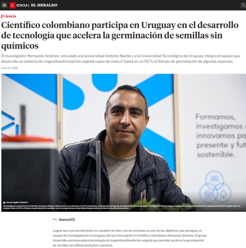 Hernando Jiménez fortalece la presencia de la UAN en investigación científica de alcance internacional