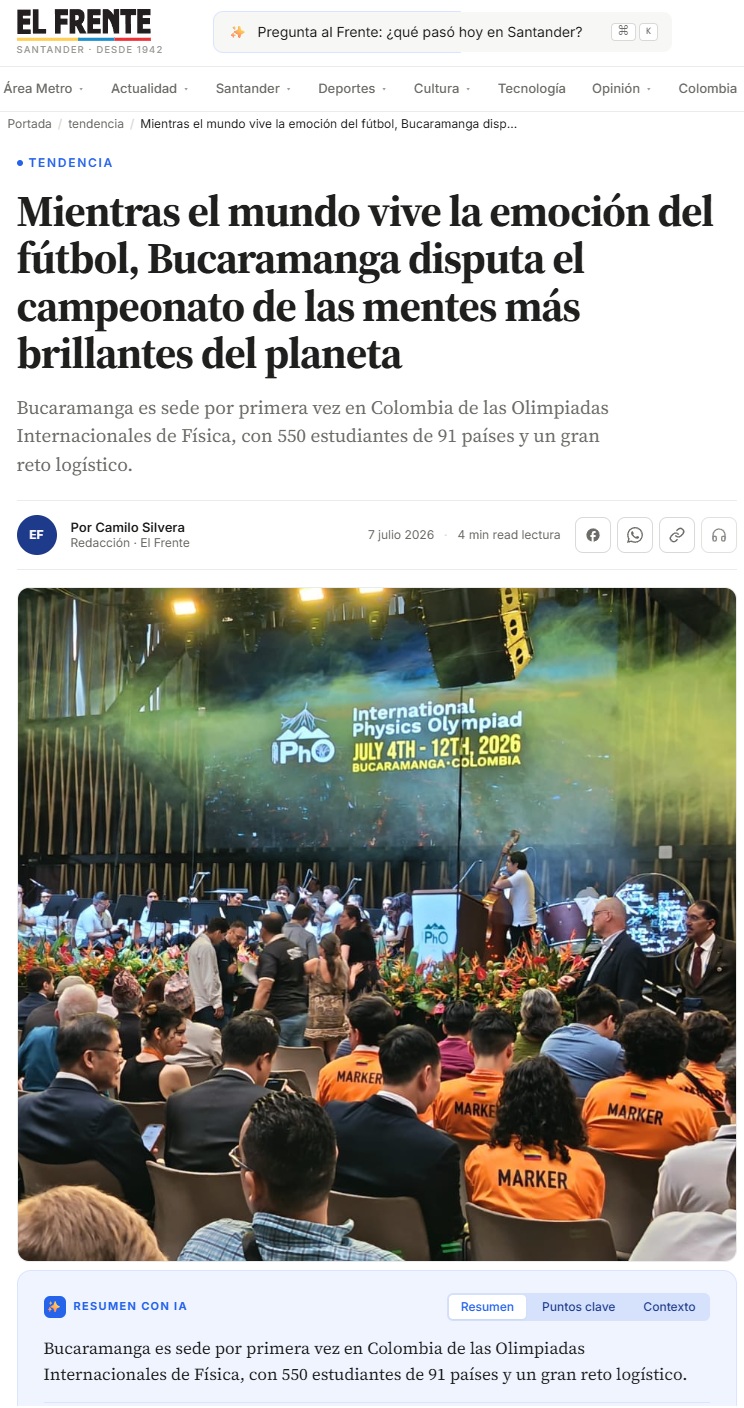 La UAN hace historia con la organización de las 56 Olimpiadas Internacionales de Física