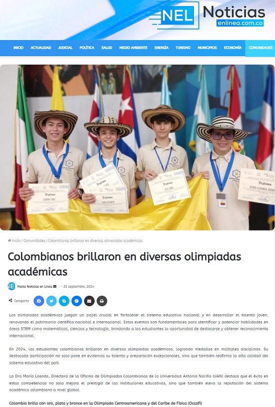 ColombianosBrillaronDiversasOlimpiadasAcademicas