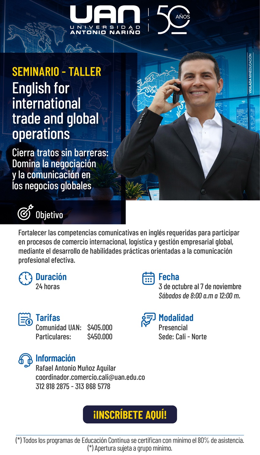 TallerEnglishInternationalTradeGlobalOperations CaliPresencial M