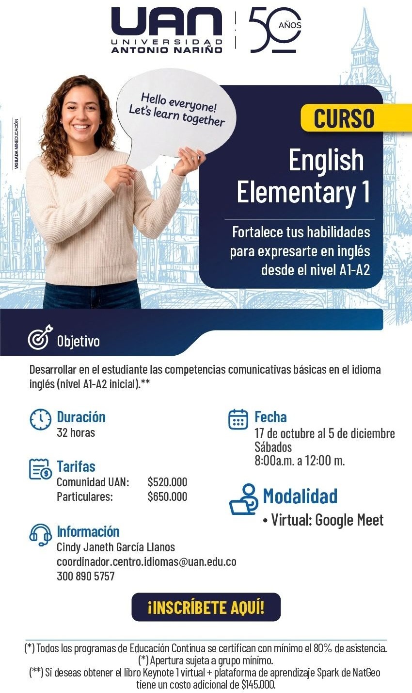 Curso: English elementary 1