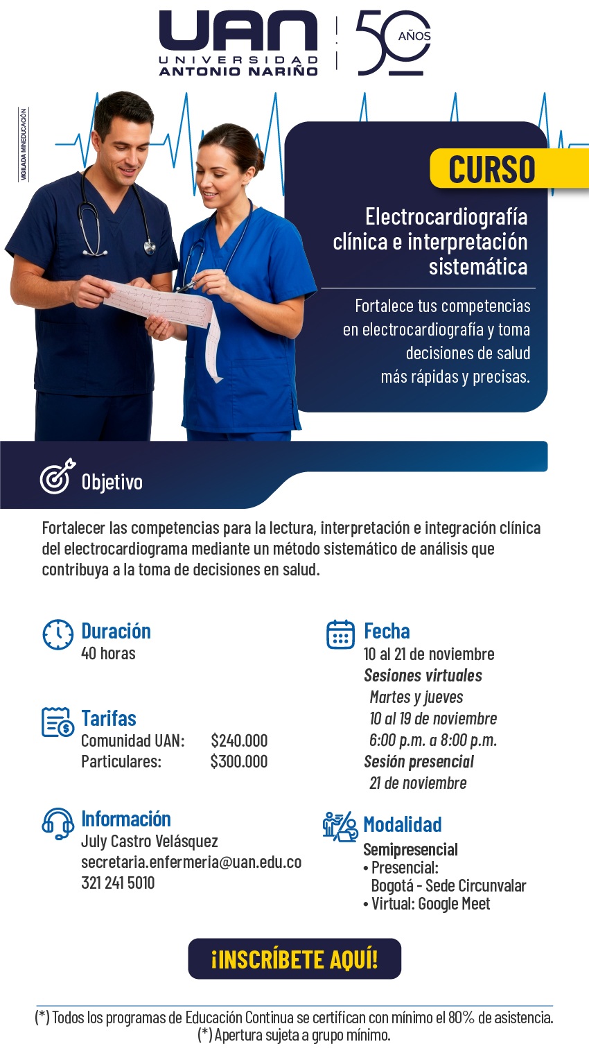 Curso: Electrocardiografía clínica e interpretación sistemática