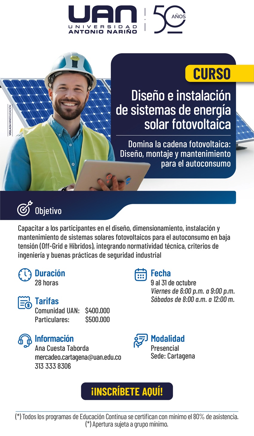 DisenoInstalacionSistemasEnergiaSolarFotovoltaica CartagenaPresencial M