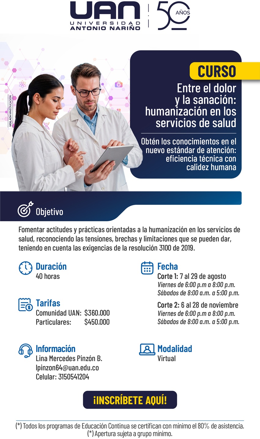 Curso: Entre el dolor y la sanación: Humanización en los servicios de salud