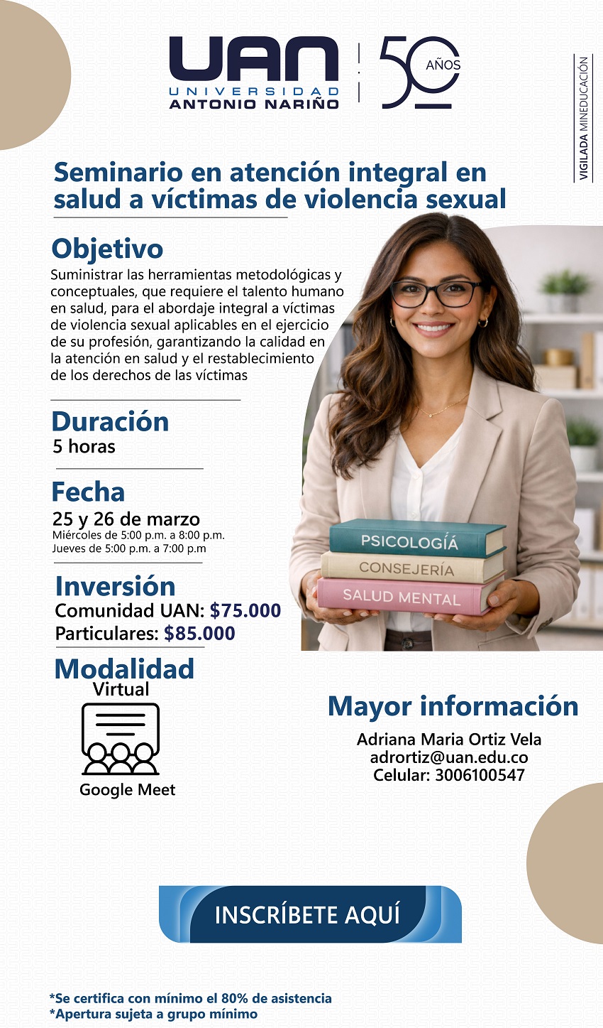 Seminario: Atención integral en salud a víctimas de violencia sexual 1-2026